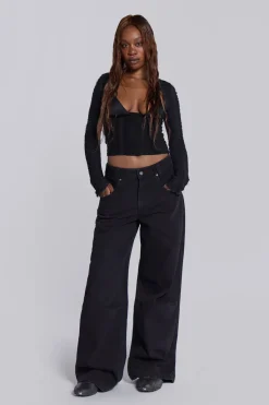 Jaded London Jeans*Solid Black Colossus Jeans