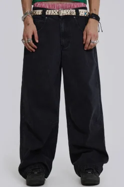Jaded London Jeans*Solid Black Low Rise Colossus Jeans