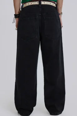 Jaded London Jeans*Solid Black Low Rise Colossus Jeans