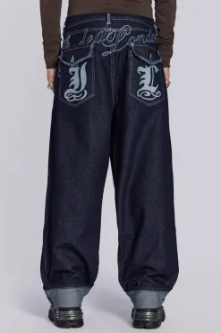 Jaded London Jeans*Sonic Embroidered Baggy Jeans