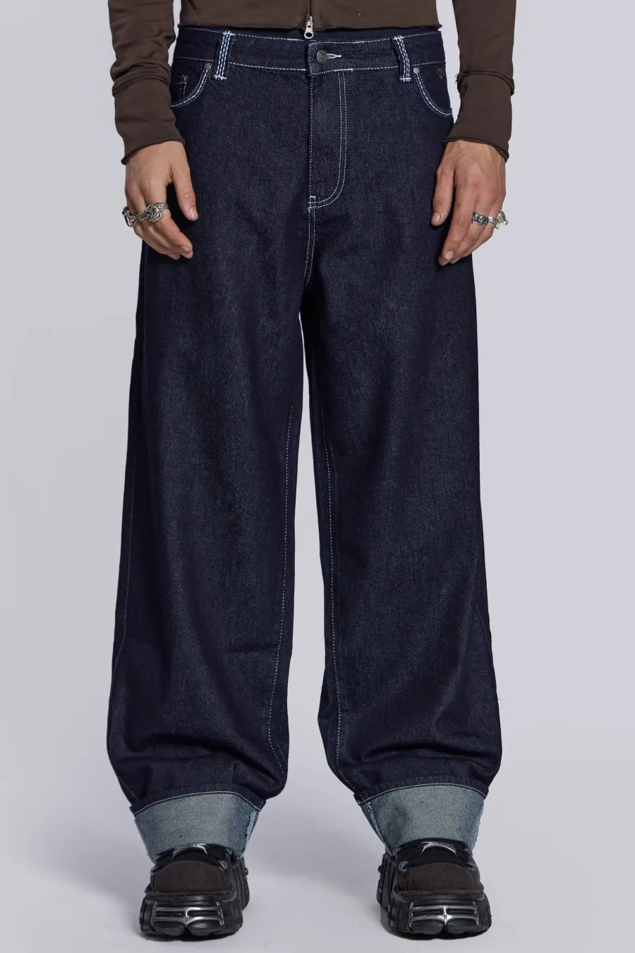 Jaded London Jeans*Sonic Embroidered Baggy Jeans