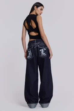 Jaded London Jeans*Sonic Embroidered Baggy Jeans
