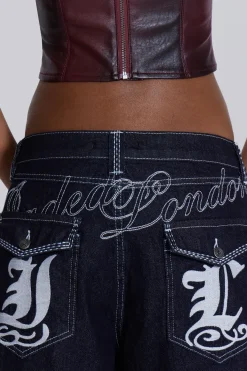 Jaded London Jeans*Sonic Embroidered Baggy Jeans