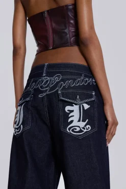 Jaded London Jeans*Sonic Embroidered Baggy Jeans