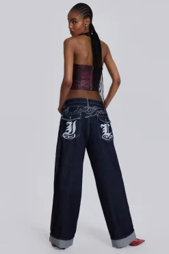 Jaded London Jeans*Sonic Embroidered Baggy Jeans