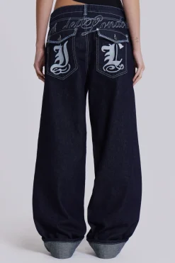 Jaded London Jeans*Sonic Embroidered Baggy Jeans