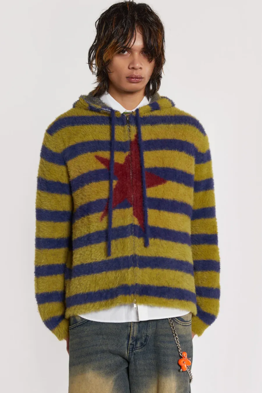 Jaded London *Sonic Stripe Knit Hoodie