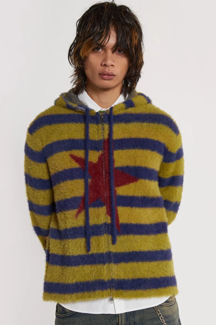 Jaded London *Sonic Stripe Knit Hoodie