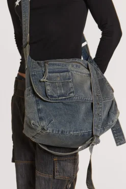 Jaded London *Stellar Denim Messenger Bag