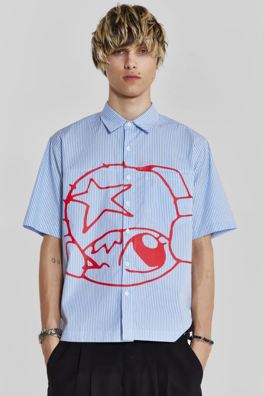 Jaded London Shirts*Stereo Stripe Shirt