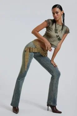 Jaded London Jeans*Strap Up Stonewash Jeans