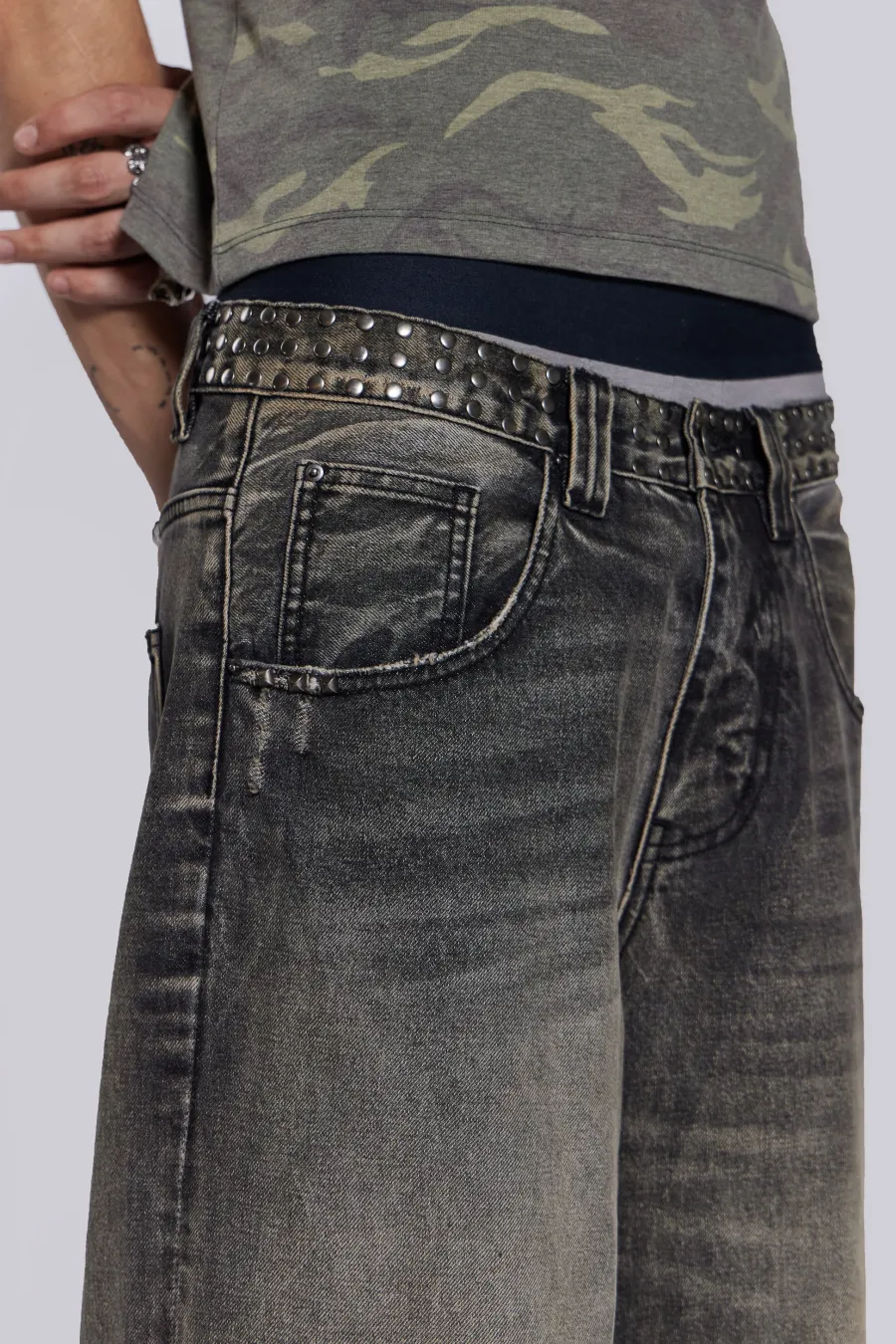 Jaded London Colossus Jeans*Stud Colossus Jeans