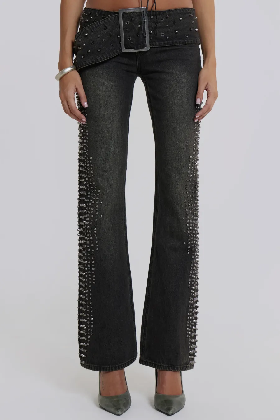 Jaded London Jeans*Studded Up Denim Jeans