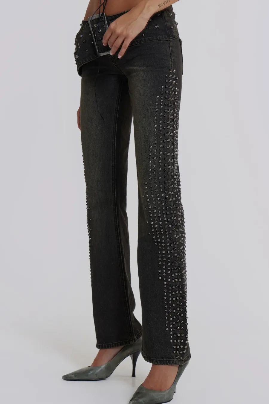 Jaded London Jeans*Studded Up Denim Jeans