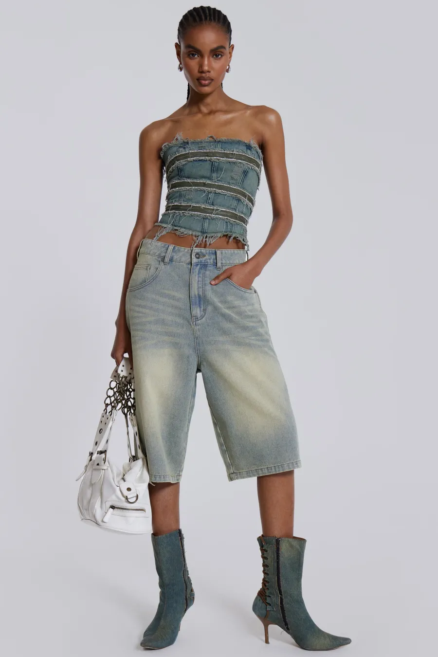 Jaded London Corsets*Sub-Rosa Denim Corset Top