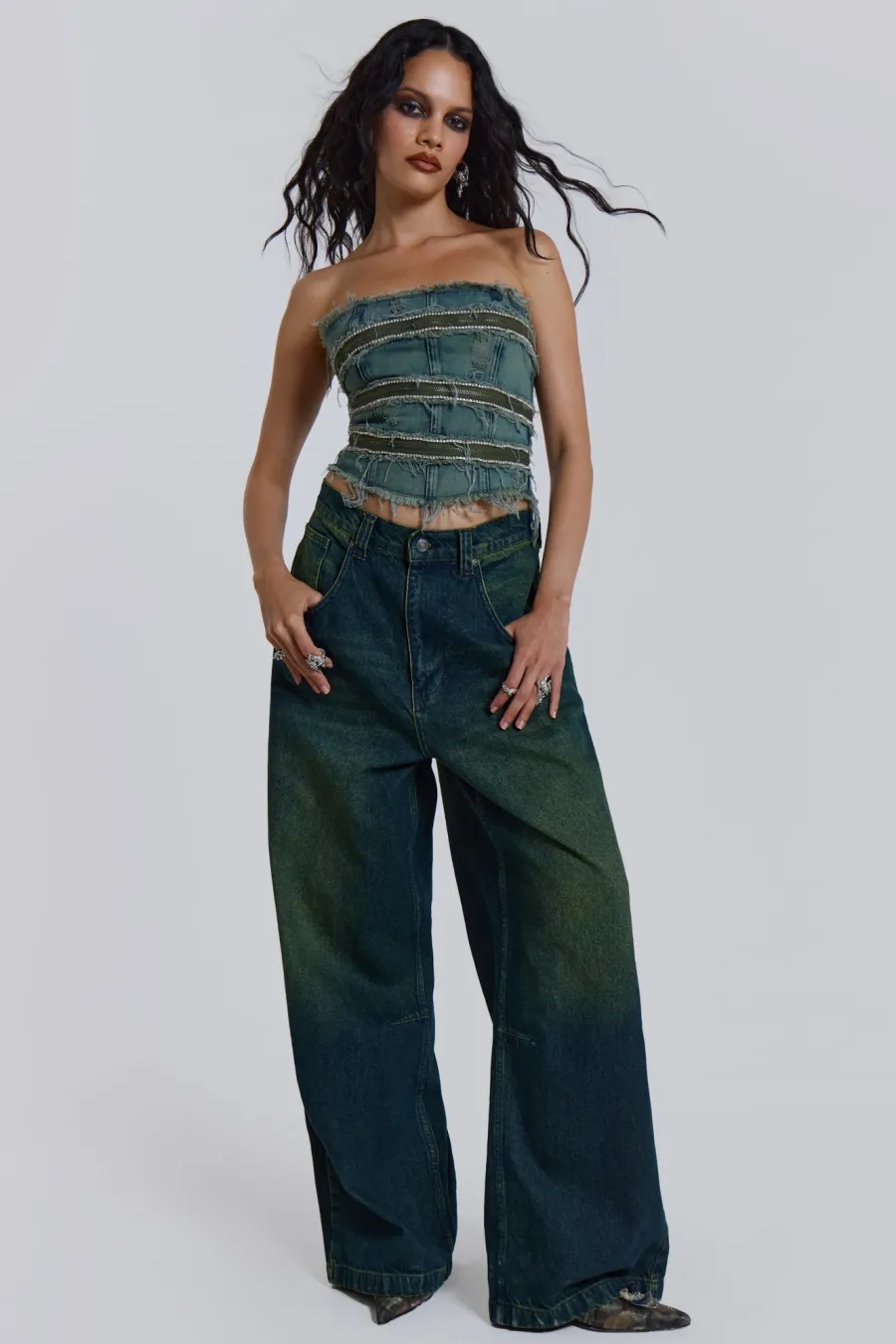Jaded London Corsets*Sub-Rosa Denim Corset Top