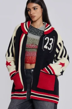 Jaded London Knitwear*Team 23 Knitted Zip Through