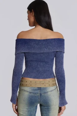 Jaded London Knitwear*Tribeca Ribbed Off The Shoulder Knit
