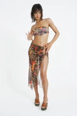 Jaded London Beach Cover Ups*Untamed Midi Beach Skirt