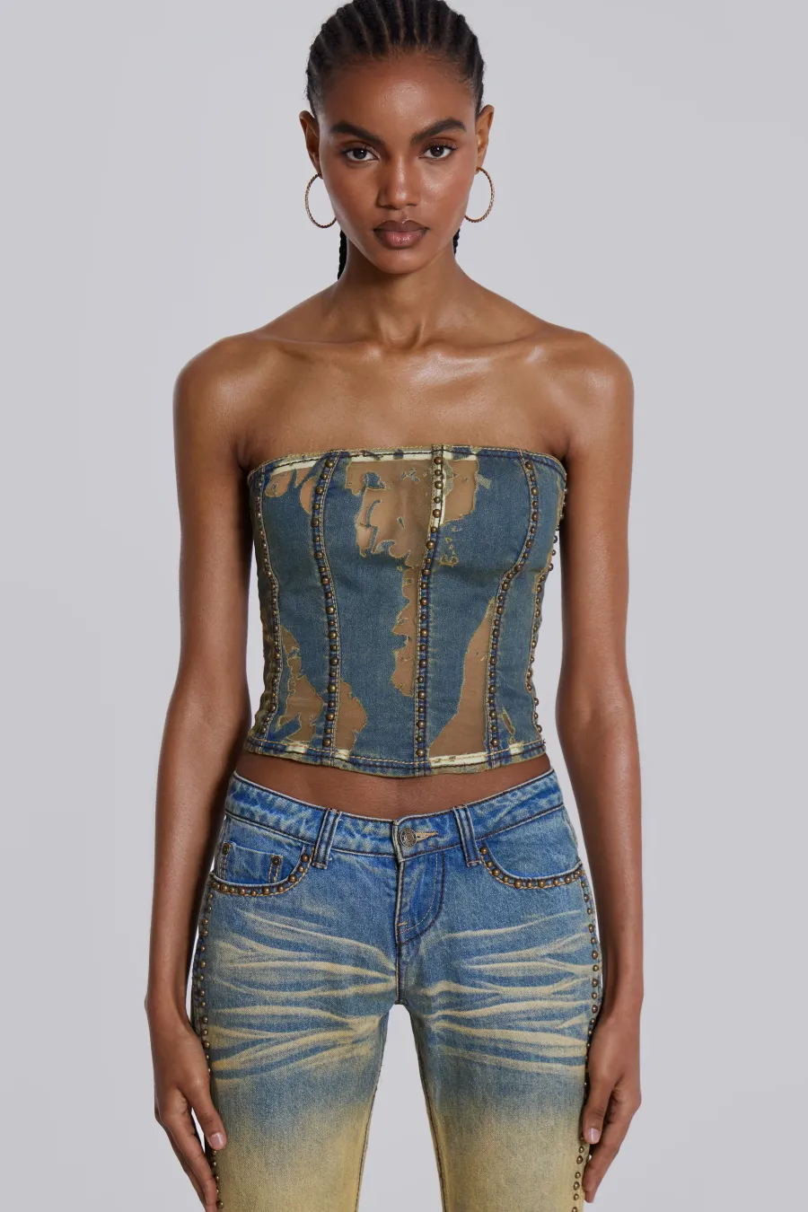 Jaded London Corsets*Vega Denim Corset Top