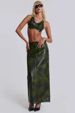 Jaded London *Venom Faux Leather Maxi Skirt