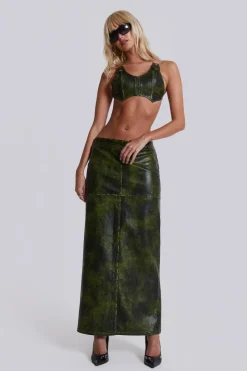 Jaded London *Venom Faux Leather Maxi Skirt