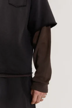 Jaded London T-Shirts*Villain Layered Sweat