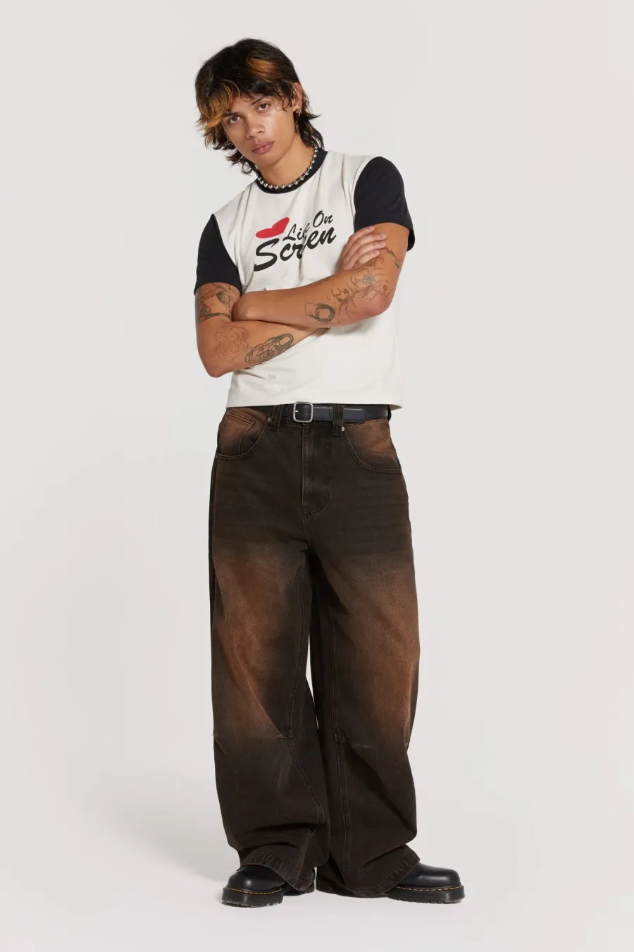 Jaded London Colossus Jeans*Vintage Brown Colossus Fit Jeans