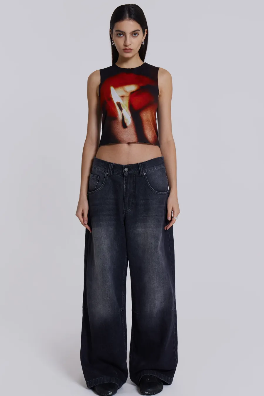 Jaded London Jeans*Washed Black Colossus Jeans