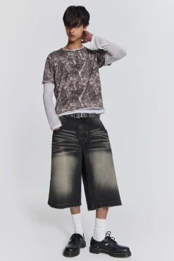 Jaded London Denim Jorts*Washed Black Colossus Jorts