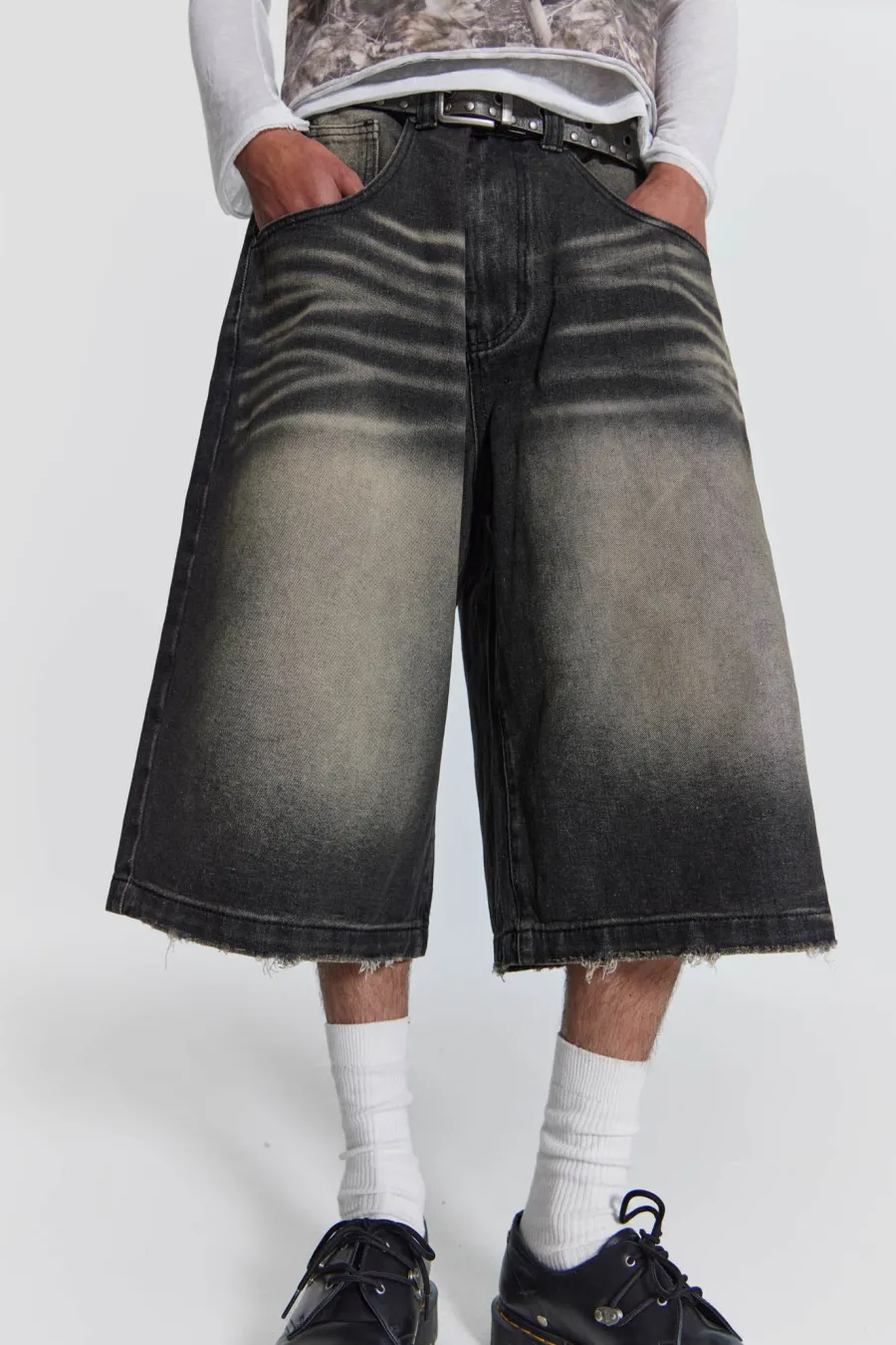 Jaded London Denim Jorts*Washed Black Colossus Jorts