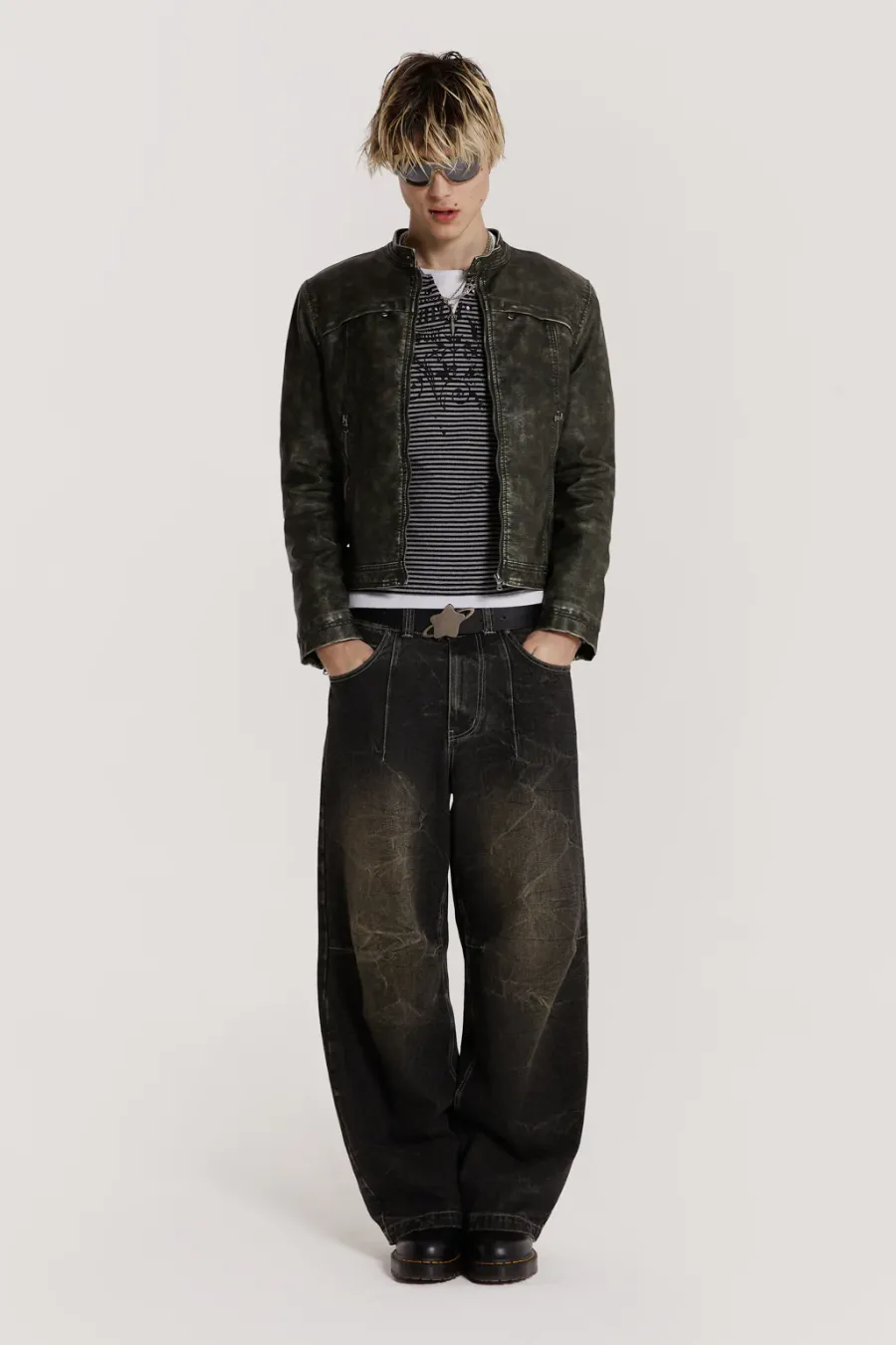 Jaded London Jeans*Washed Black Razor Jean