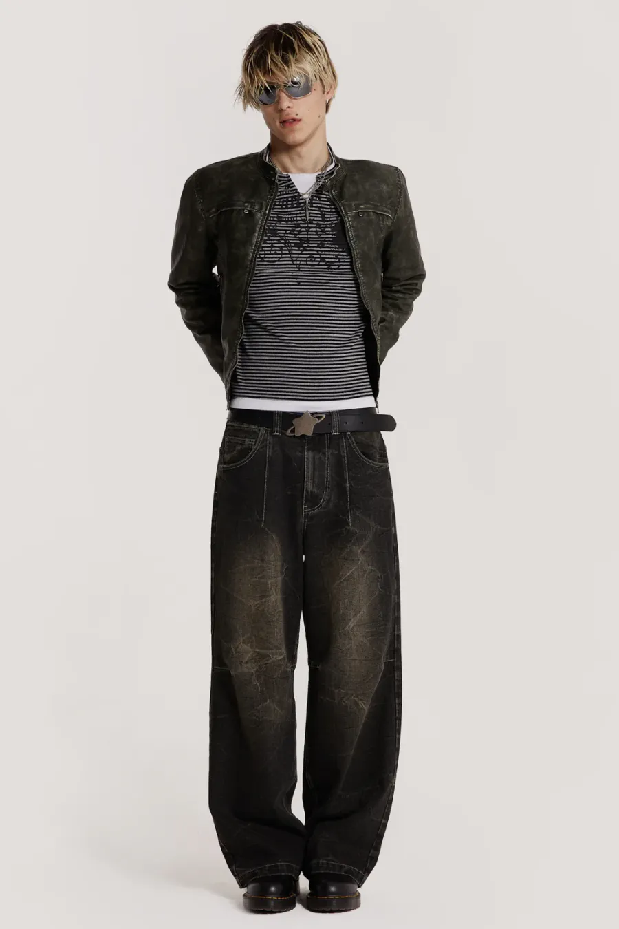 Jaded London Jeans*Washed Black Razor Jean