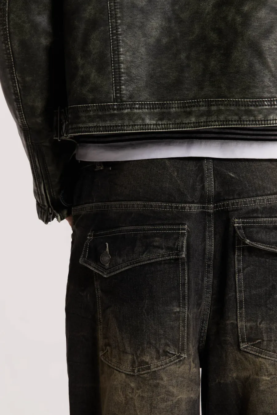 Jaded London Jeans*Washed Black Razor Jean