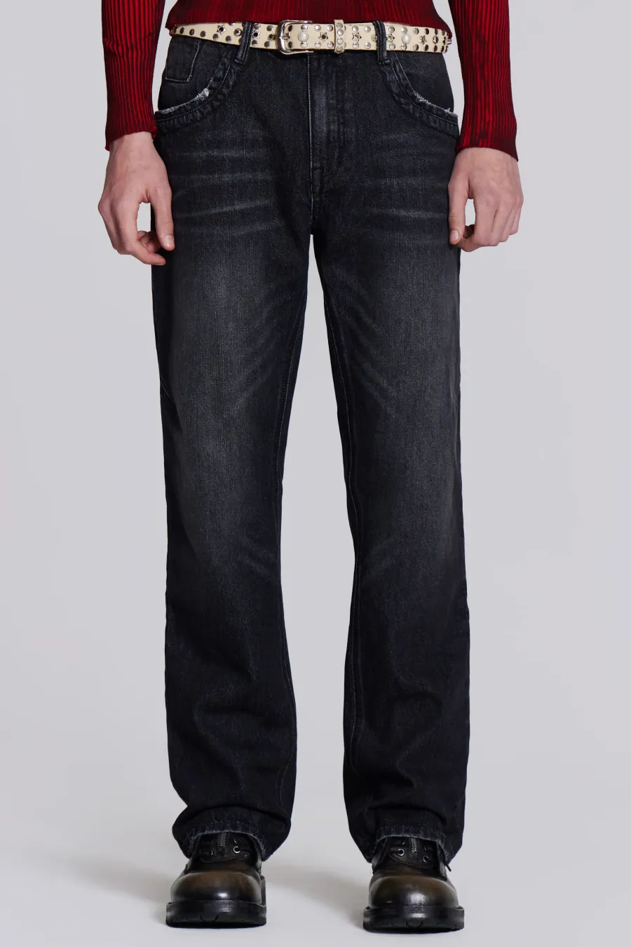 Jaded London Jeans*Washed Black Reed Jeans