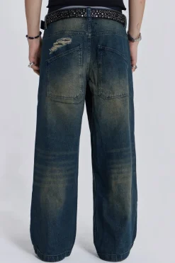 Jaded London Jeans*Washed Blue Busted Colossus Jeans