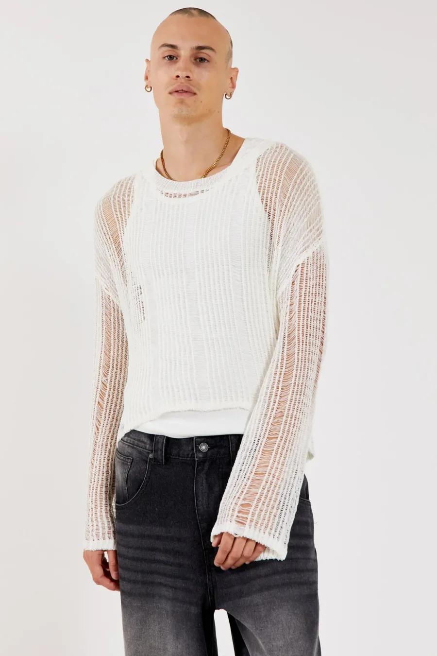 Jaded London Knitwear*White Labyrinth Jumper