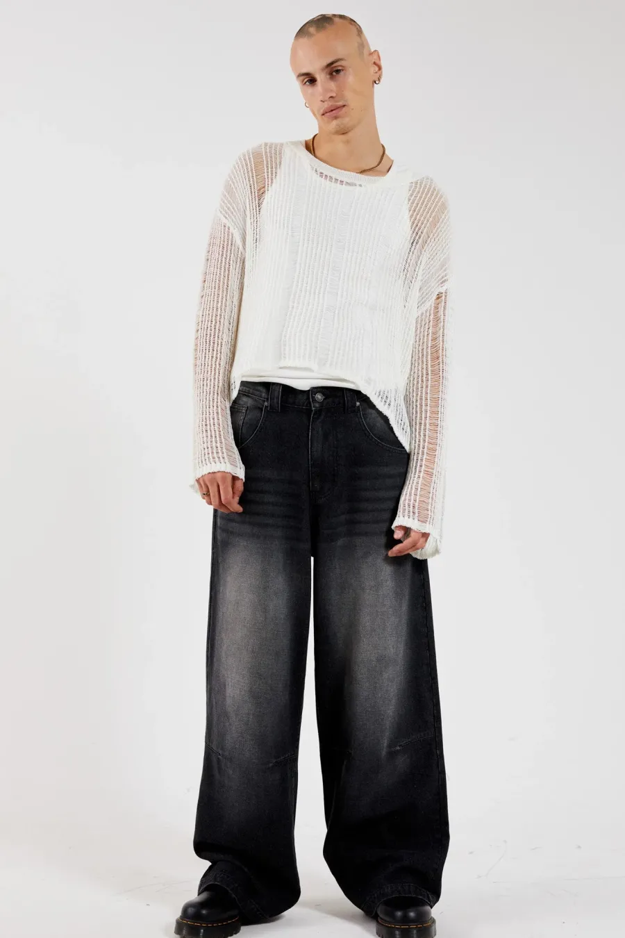 Jaded London Knitwear*White Labyrinth Jumper