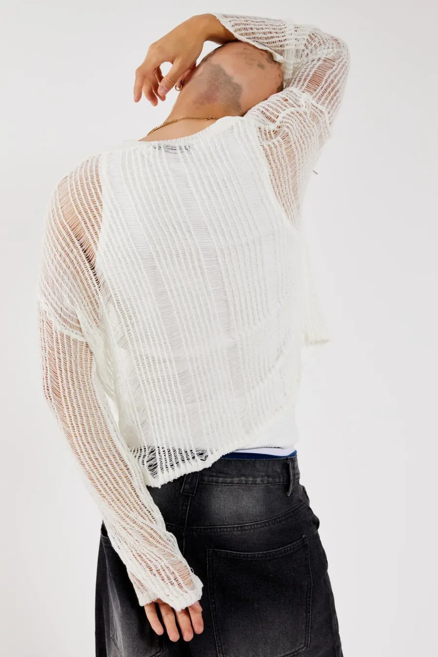 Jaded London Knitwear*White Labyrinth Jumper