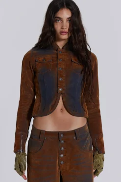 Jaded London *Zebe Velvet Touch Jacket