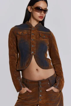 Jaded London *Zebe Velvet Touch Jacket