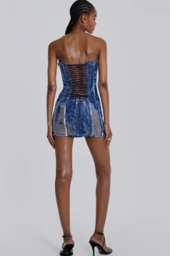 Jaded London Mini Dresses*Zion Denim Corset Mini Dress